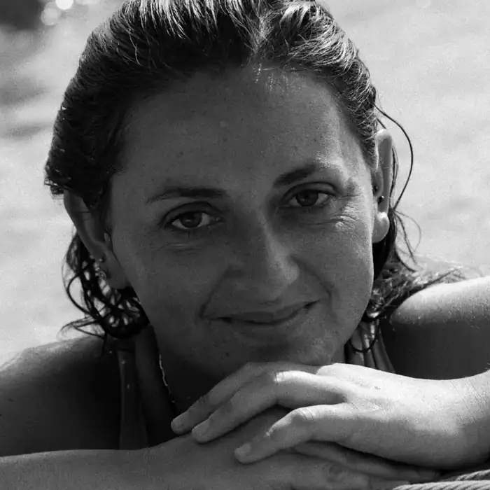Portrait d'une élève après sa session sur le lagon